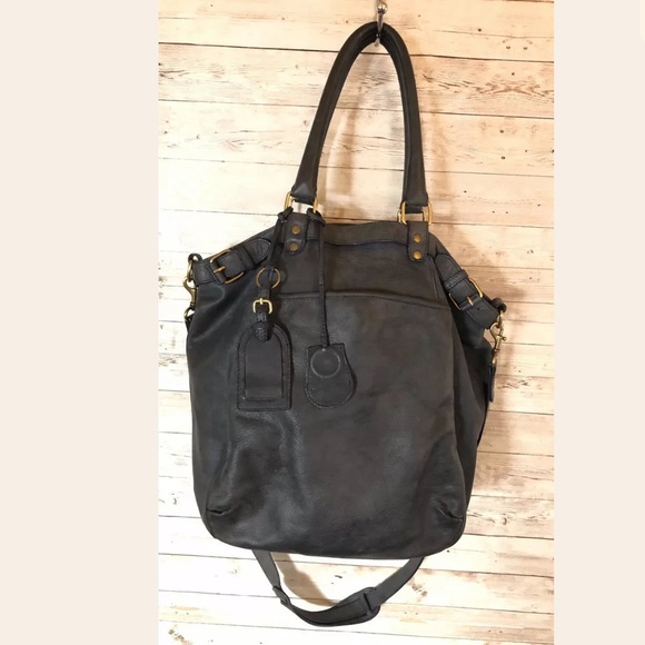 Vanessa Bruno Handbags - Vanessa Bruno Lune Leather Satchel Crossbody